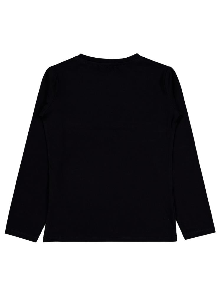 Civil Girls Paris Baskılı 10-13 Yaş Sweatshirt - Siyah