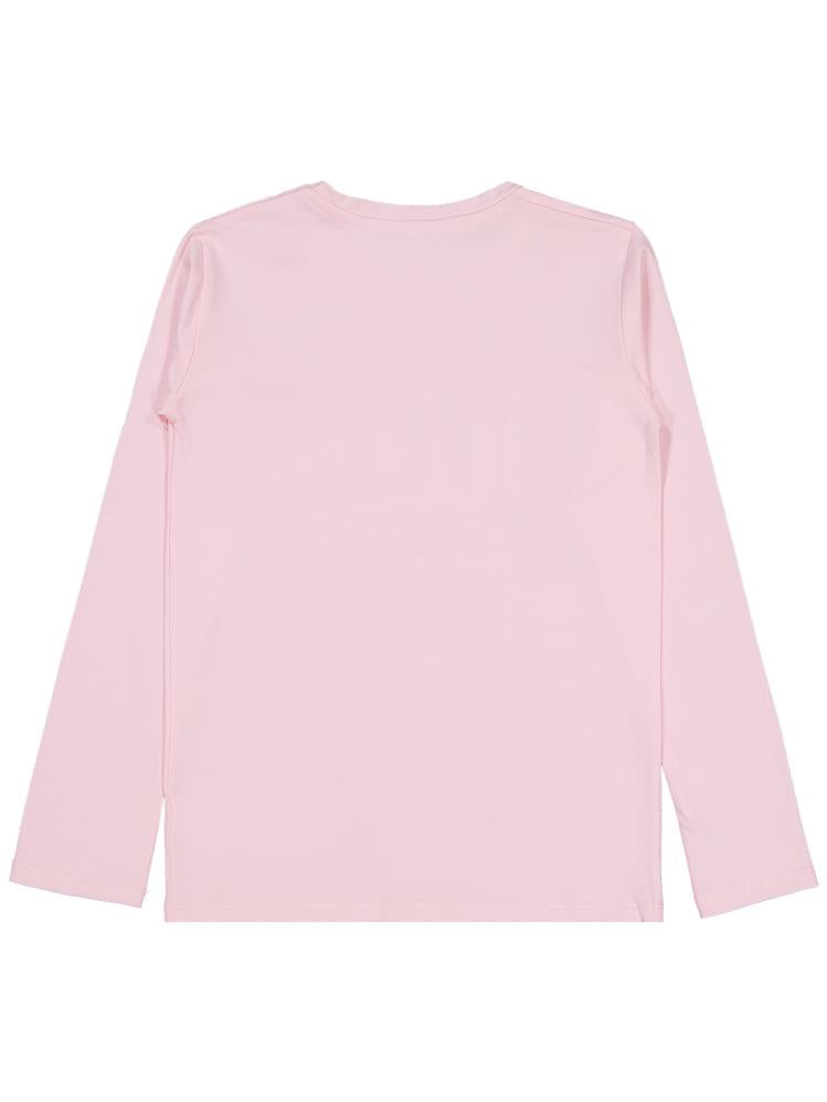 Civil Girls College Baskılı 10-13 Yaş Sweatshirt - Pudra