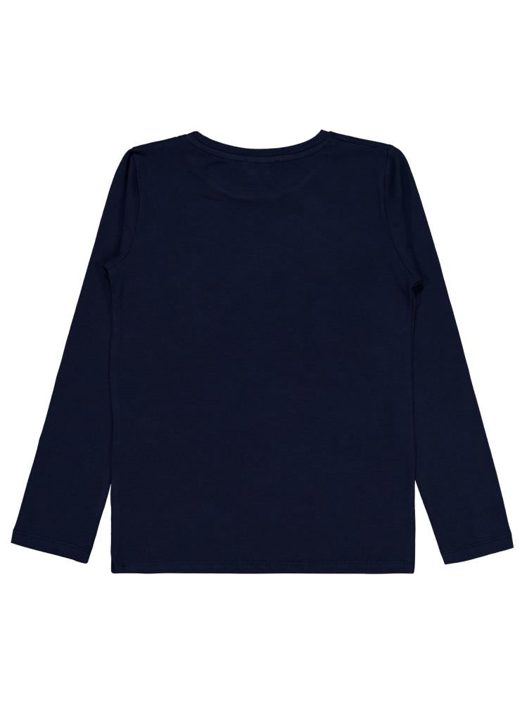 Civil Girls Yes Baskılı 10-13 Yaş Sweatshirt - Lacivert