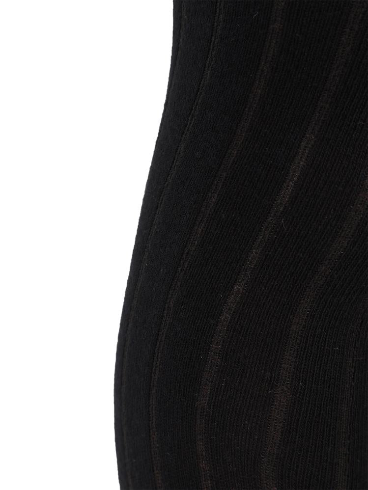 Civil Girls Derbili Fiyonk Aksesuar 3-11 Yaş Kız Külotlu Çorap - Siyah