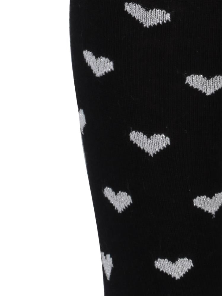 Civil Girls Simli Kalp 3-11 Yaş Kız Külotlu Çorap - Siyah