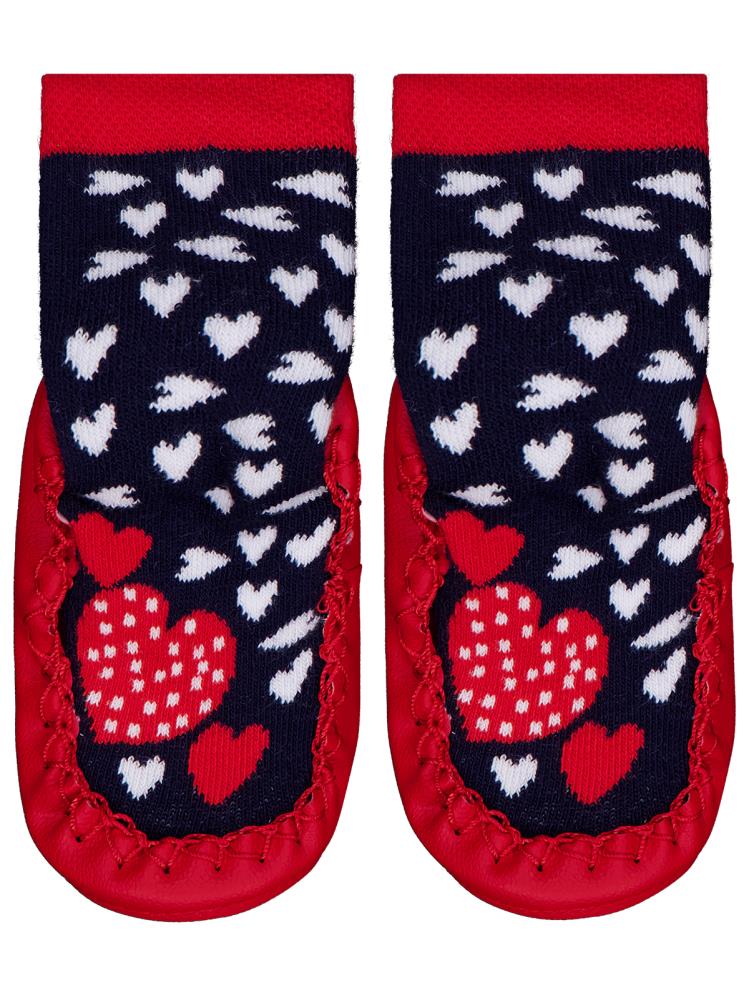 Civil Baby Kalp Bebek Kız Havlu Çarık Çorap