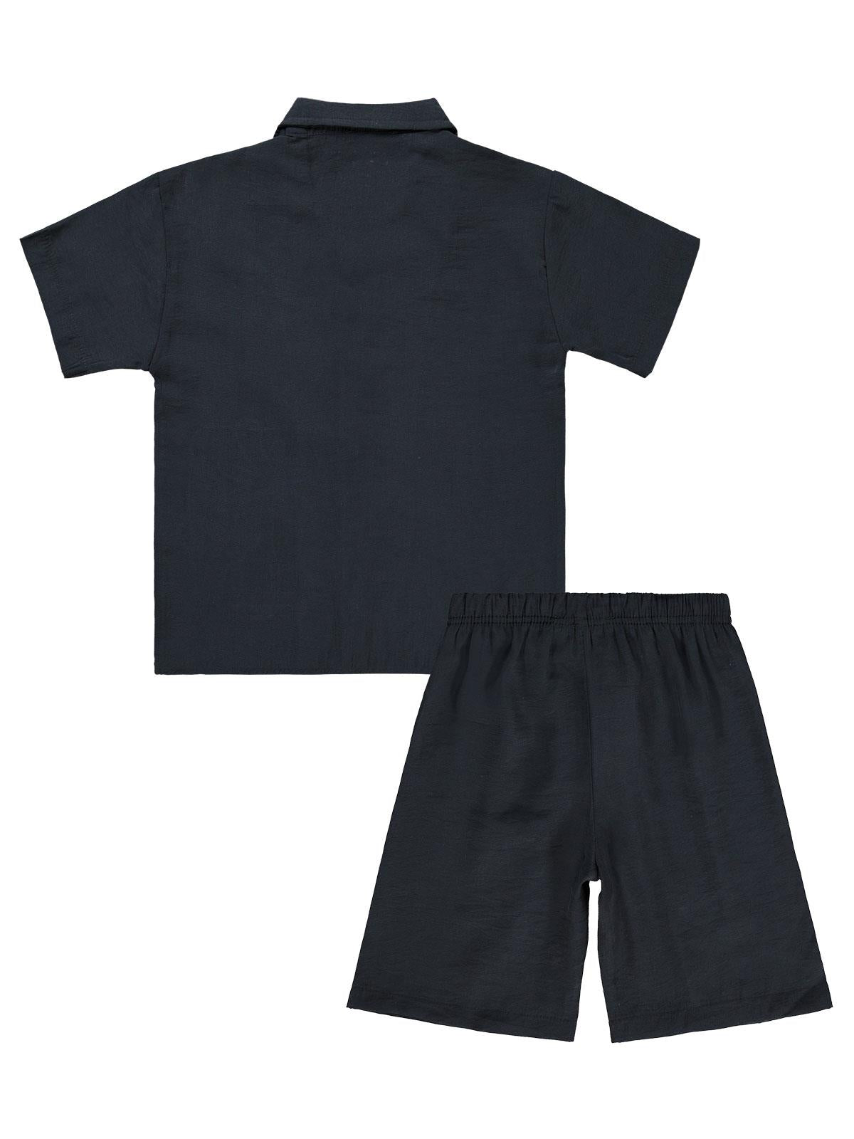 Civil Boys Palmiye Nakışlı 6-9 Yaş Takım - Gri