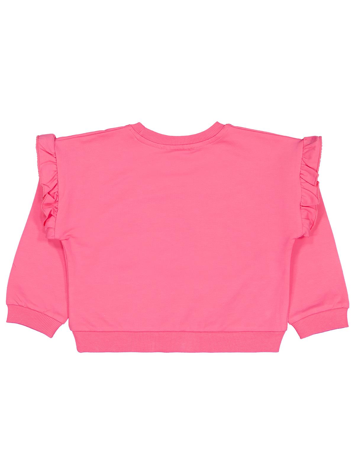 Civil Kız Çocuk Renkli Papatya Baskılı Sweatshirt | 2 İp Uzun Kol | Okul Kreş ve Günlük Kullanım - Pembe