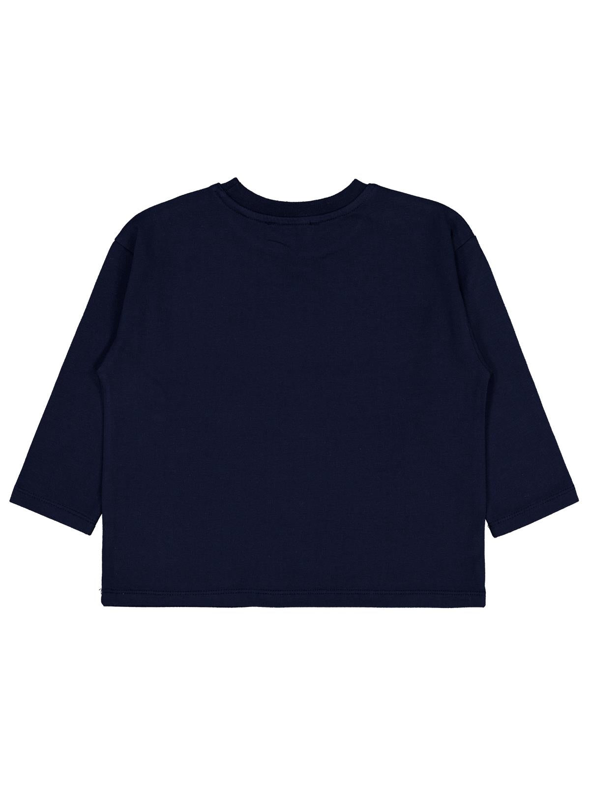 Civil Kız Çocuk Be Happy Baskılı Sweatshirt | Likralı Süprem Şardonlu | Okul Kreş ve Günlük Kullanım - Lacivert
