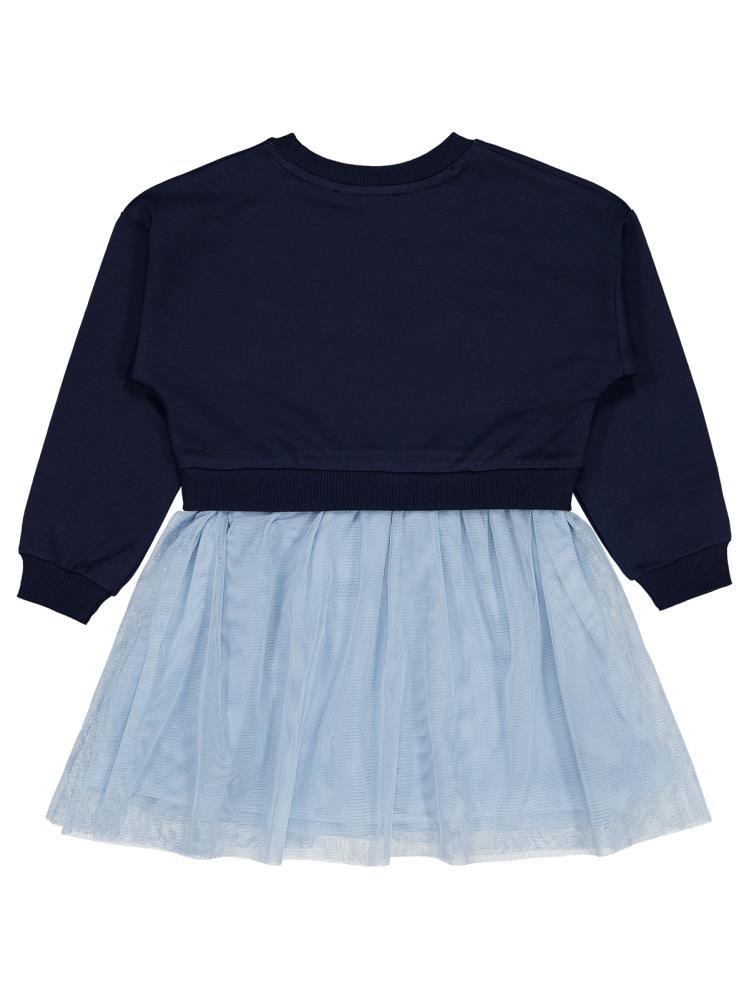 Civil Girls Unicorn Baskılı 2-5 Yaş Elbise - Lacivert