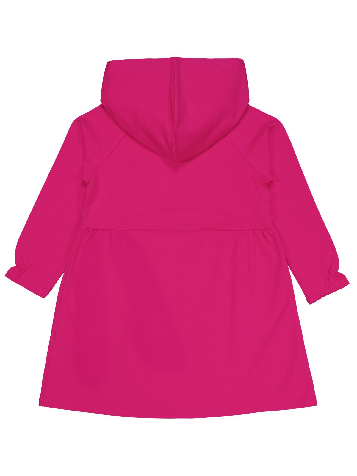 Civil Girls Kapşonlu 6-9 Yaş Elbise - Fusya