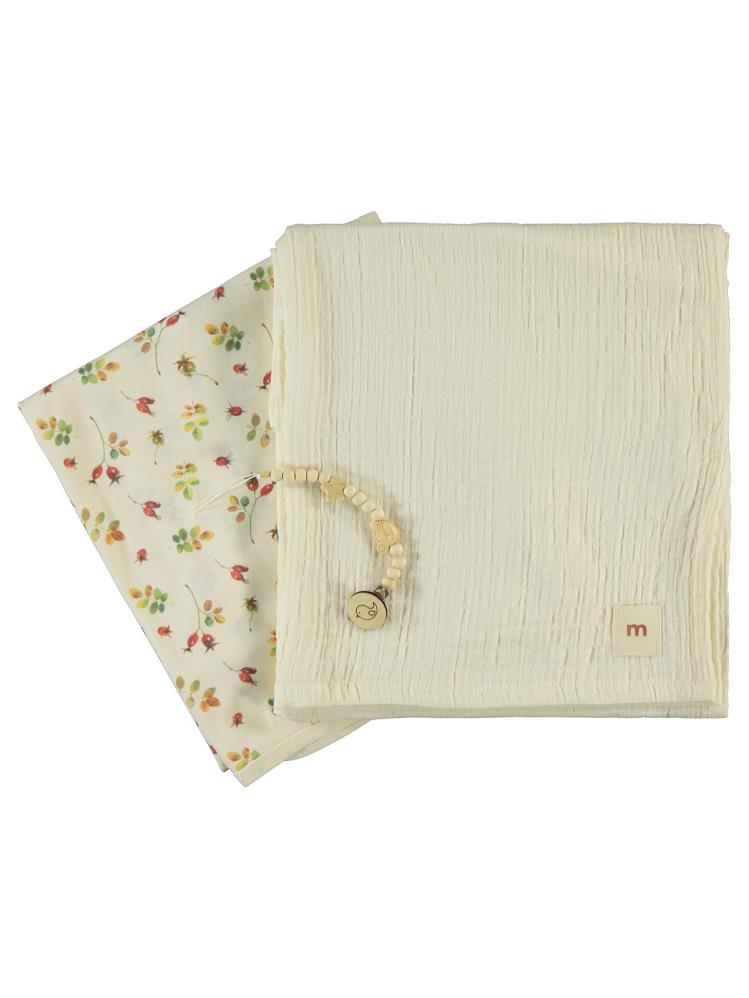 Civil Baby Çiçek Baskılı Battaniye - Ekru