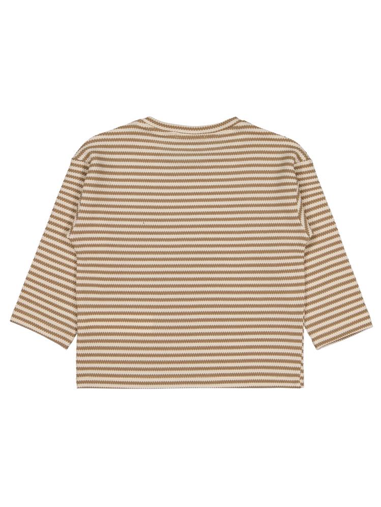 V23259 Civil Boys Petek Çizgili 2-5 Yaş Sweatshirt - Kahverengi