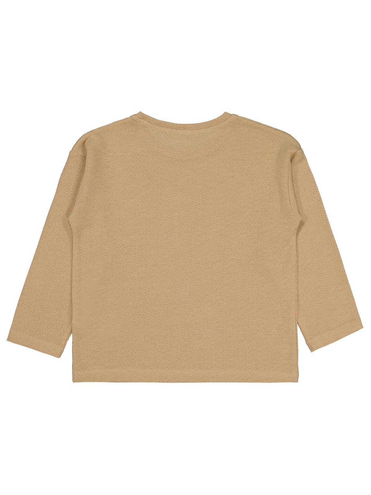 Civil Erkek Çocuk Jakarlı Basic Sweatshirt | Jakarlı İnterlok | Okul Kreş ve Günlük Kullanım - Bej