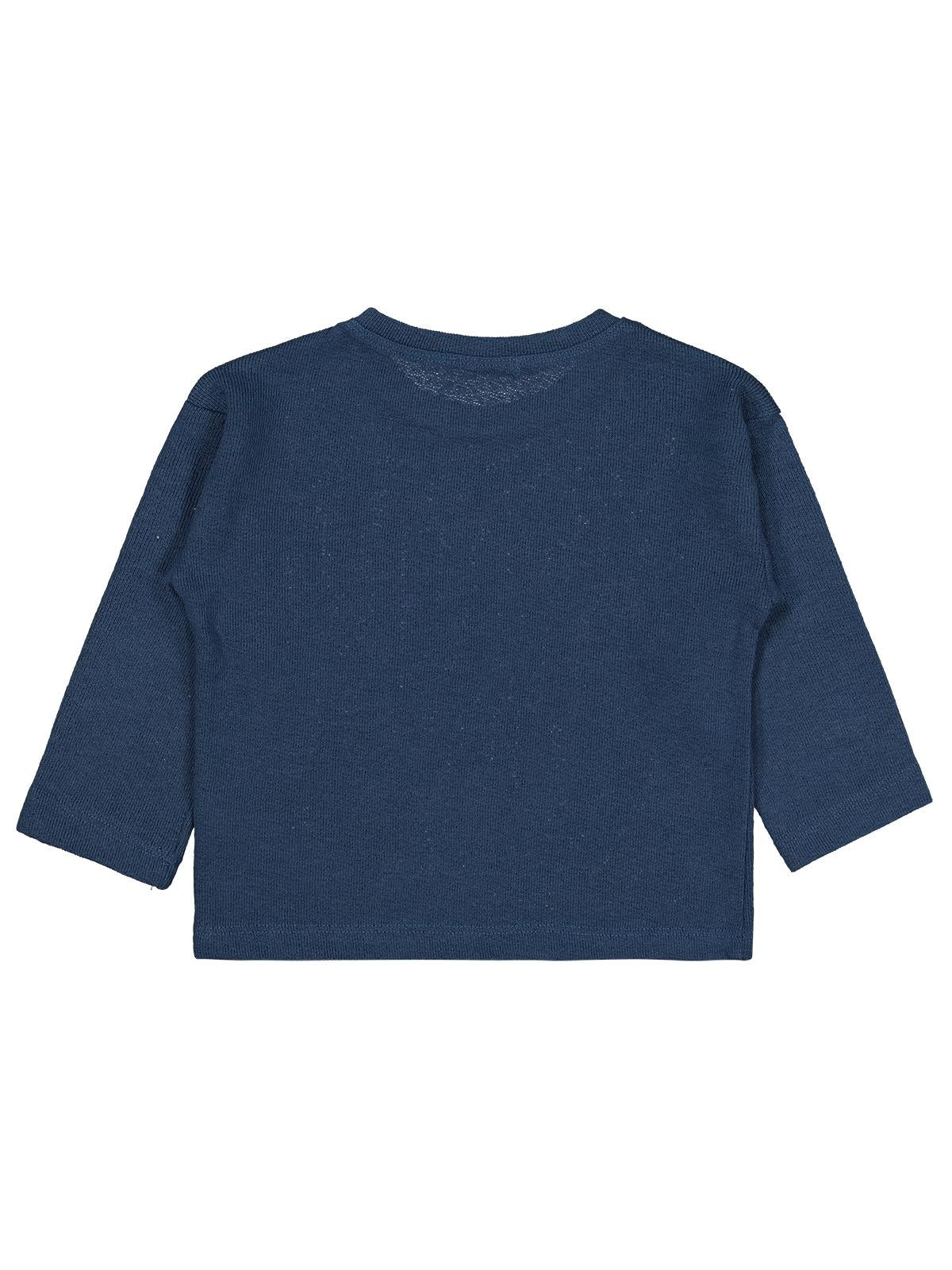 Civil Erkek Çocuk Jakarlı Basic Sweatshirt | Jakarlı İnterlok | Okul Kreş ve Günlük Kullanım - Mavi