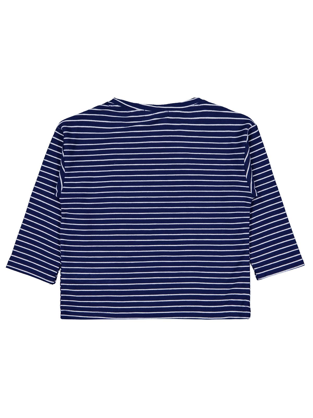 Civil Erkek Çocuk Yatay Çizgili Sweatshirt | Jakarlı İnterlok | Okul Kreş ve Günlük Kullanım - Lacivert
