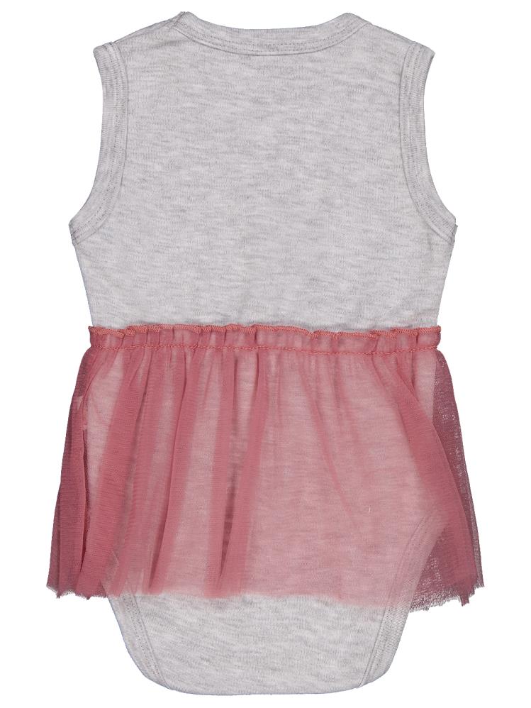 Civil Baby C Baskılı 0-3 Yaş Çıtçıtlı Badi - Gri