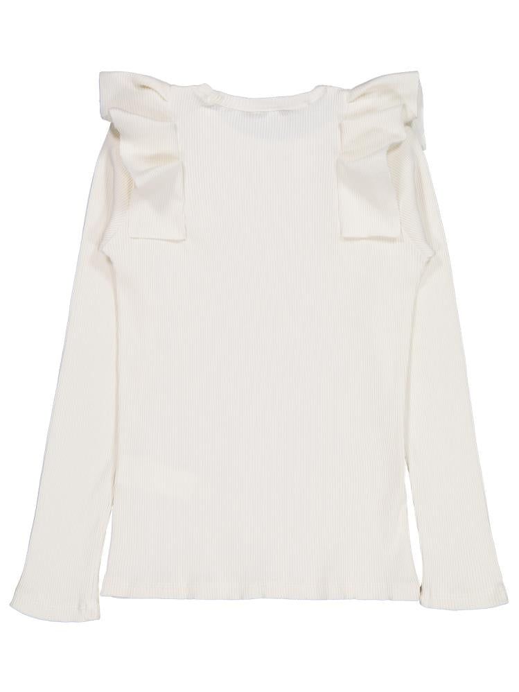 Civil Girls Omuz Fırfırlı 10-13 Yaş Sweatshirt - Ekru