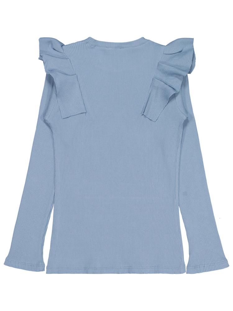 Civil Girls Omuz Fırfırlı 10-13 Yaş Sweatshirt - Mavi