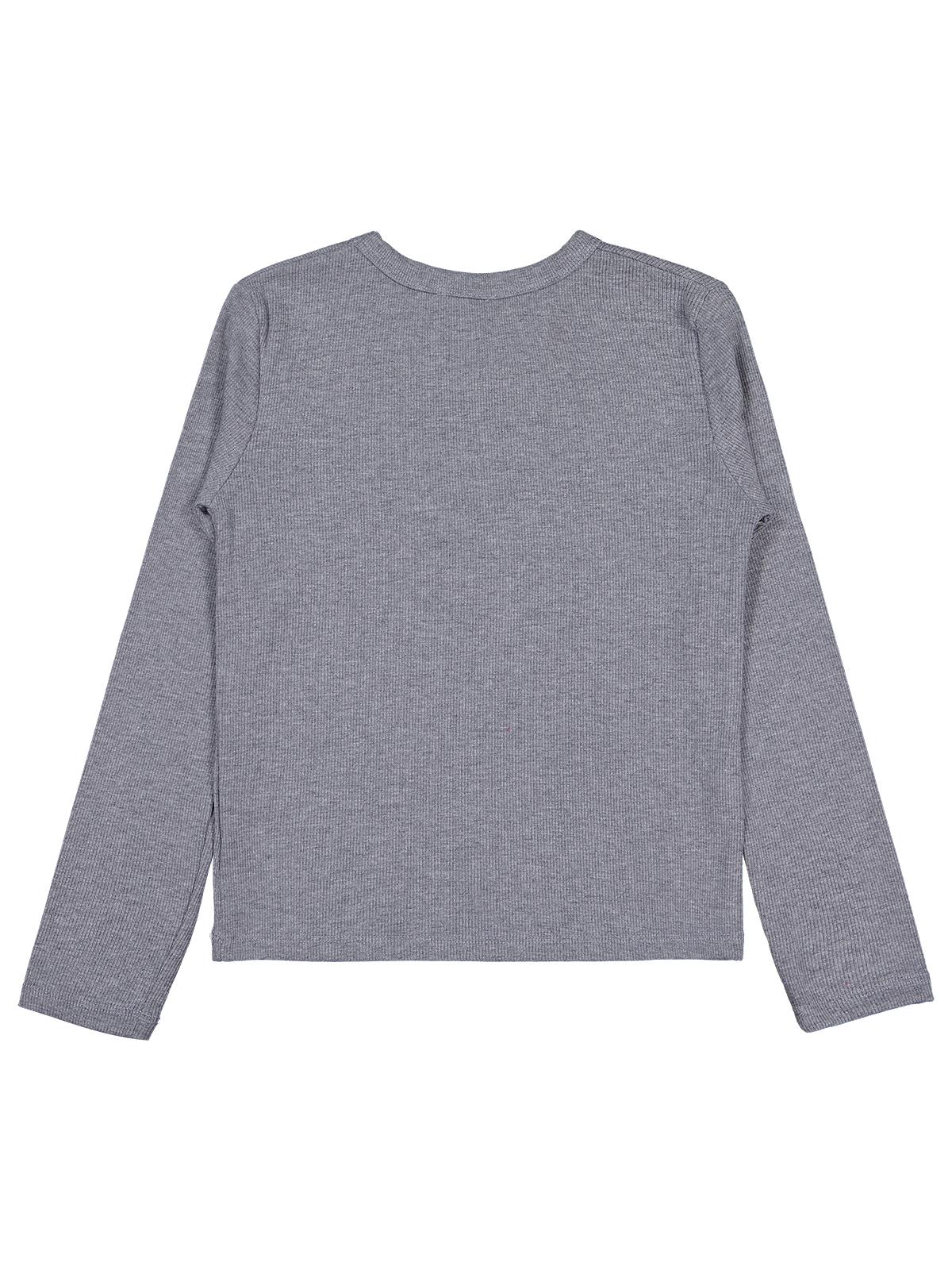 Civil Kız Çocuk V YAKA Sweatshirt | Kaşkorse Uzun Kol V Yaka | Okul Kreş ve Günlük Kullanım - Gri