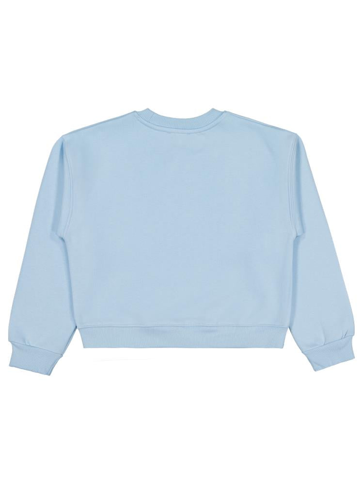 Civil Girls Yıldız Nakışlı 10-13 Yaş Sweatshirt - Mavi