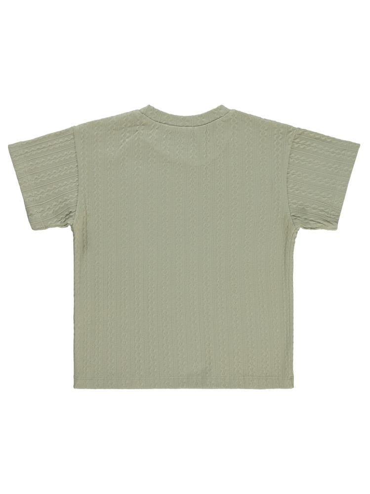 Civil Boys Kendinden Desenli 6-9 Yaş Tişört - Haki