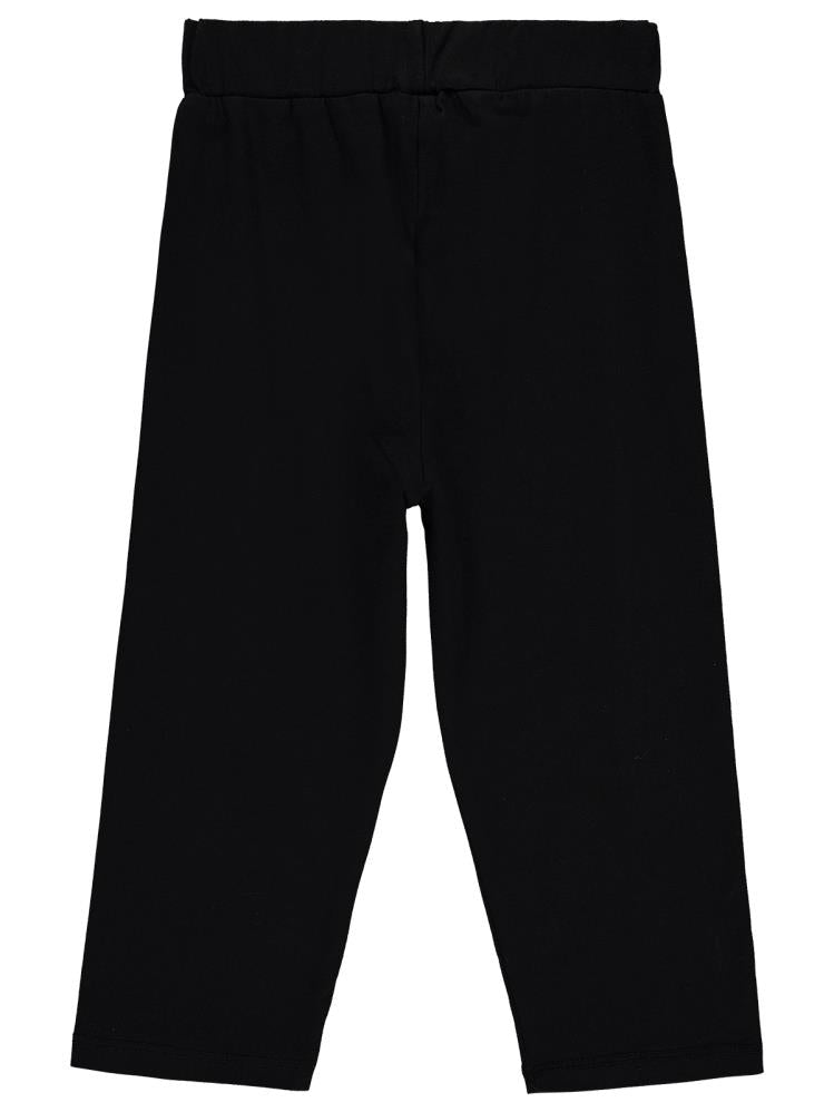 Civil Girls GRL PWR Baskılı 10-13 Yaş Tayt - Siyah