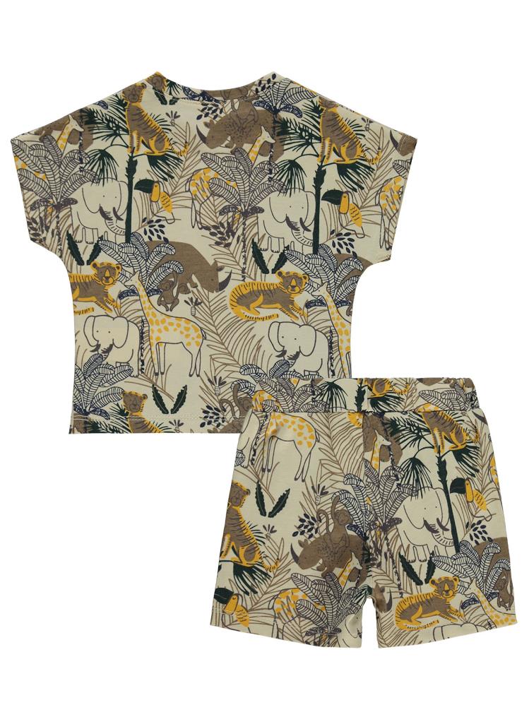 Civil Baby Hayvanat Bahçesi Empirme 6-18 Ay Takım - Bej