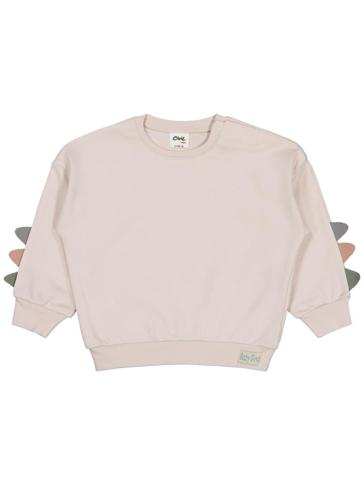 Civil Baby Kol Aplikeli 6-18 Ay Sweatshirt - Bej