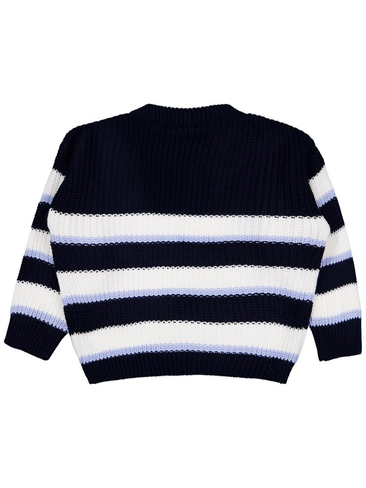 Civil Boys Çizgili Gömlekli 2-5 Yaş Kazak - Lacivert