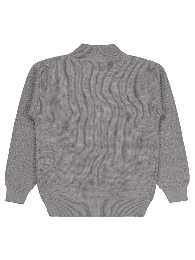 Civil Boys Fermuarlı Cepli 6-9 Yaş Hırka - Gri