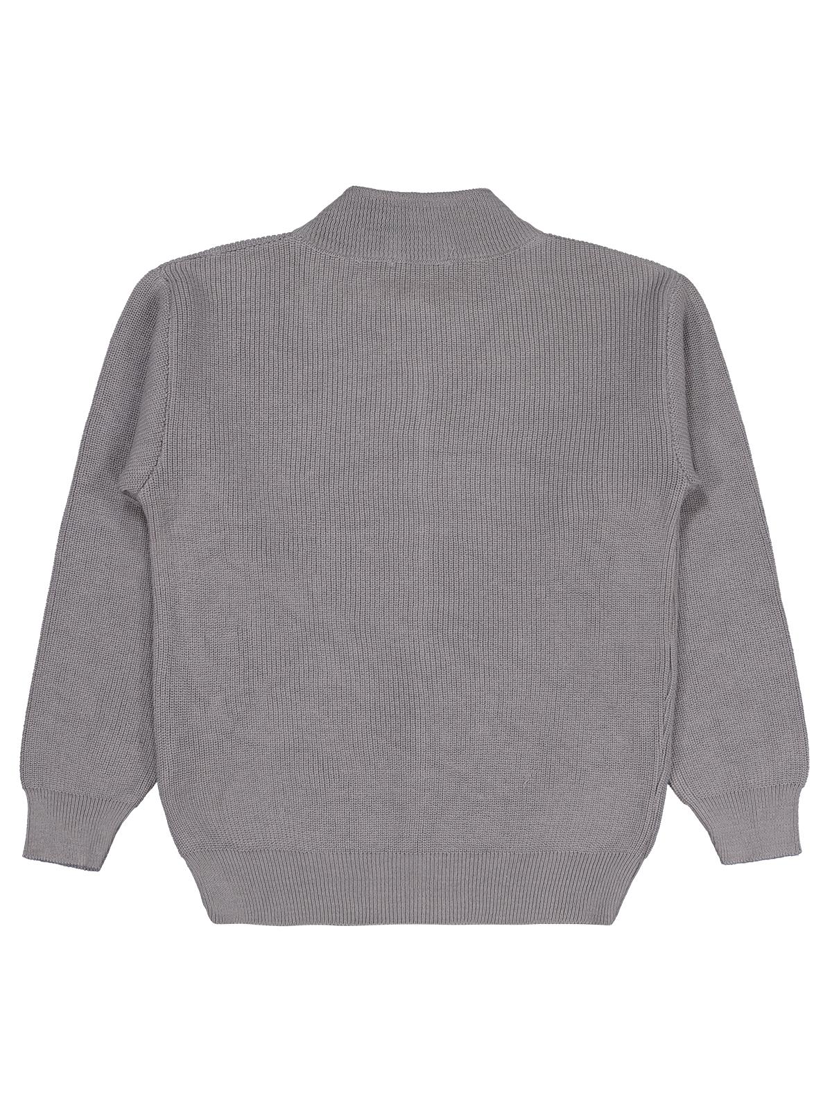 Civil Boys Fermuarlı Cepli 6-9 Yaş Hırka - Gri