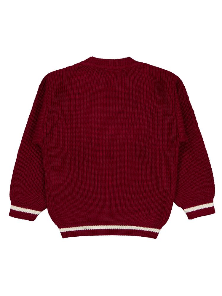 Civil Boys Champ Nakışlı 6-9 Yaş Kazak - Bordo