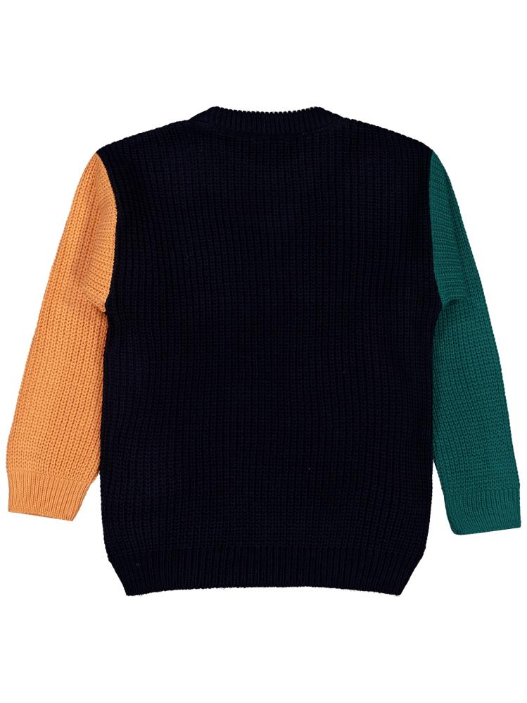 Civil Boys School Bus Baskılı 2-5 Yaş Kazak - Lacivert