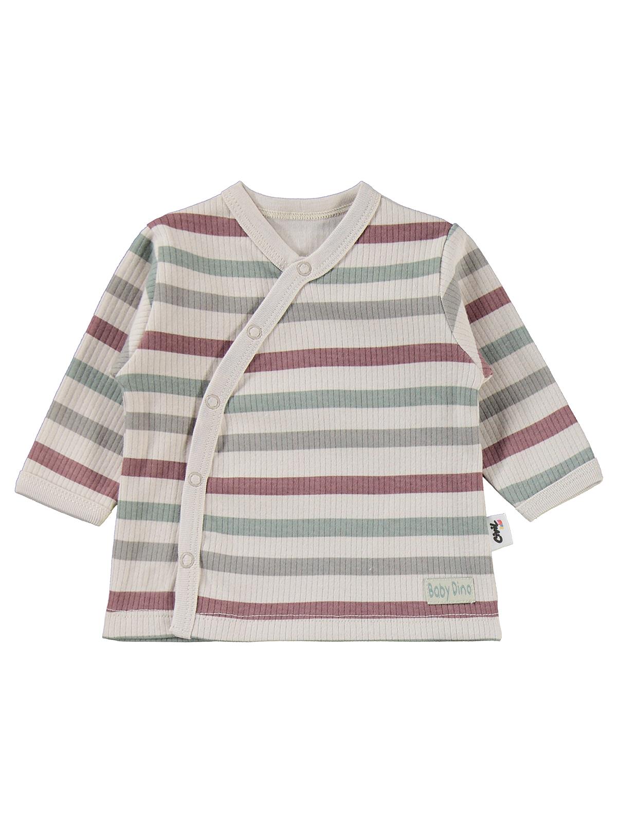 Civil Baby Çizgi Empirme Zıbın Takımları - Bej