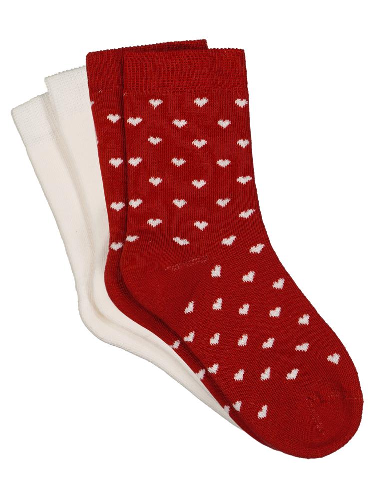 Civil Girls Kalp Havlu 2'li 2-12 Yaş Kız Soket Çorap