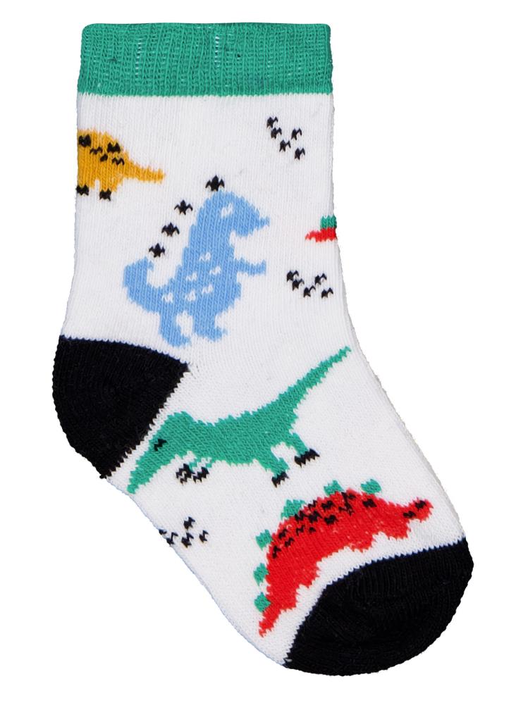 Civil Baby Dinazor 3'lü 6-18 Ay Bebek Erkek Çorap Set