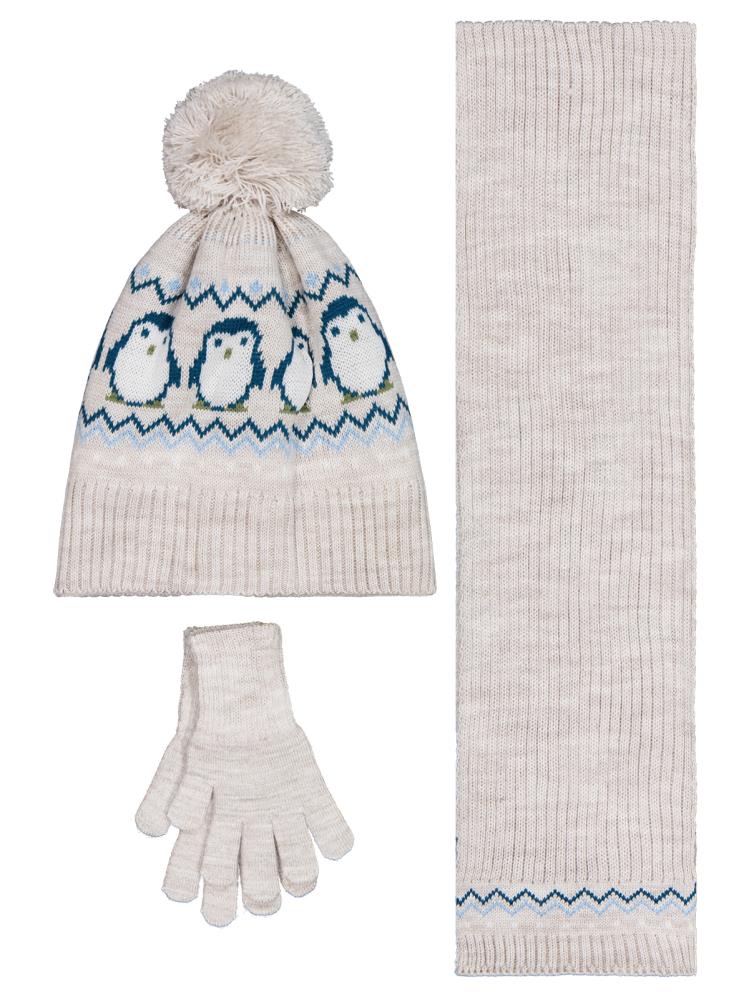 Civil Baby 6-18 Ay Atkı Bere Eldiven Set - Gri