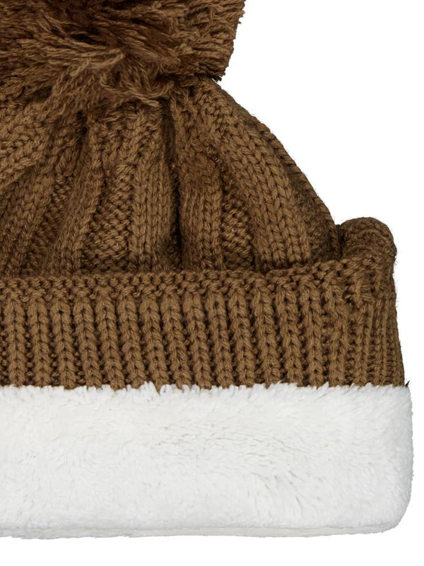 Civil Baby 6-18 Ay Atkı Bere Eldiven Set - Kahverengi