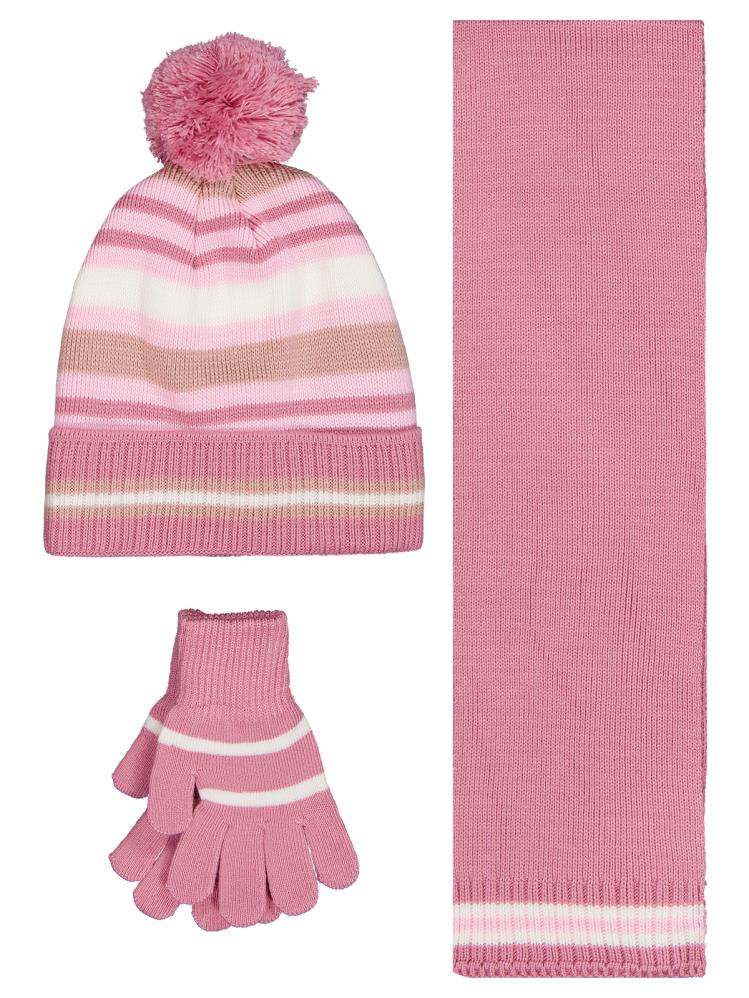Civil Girls Garson 10-13 Yaş Atkı Bere Eldiven Set - Lila
