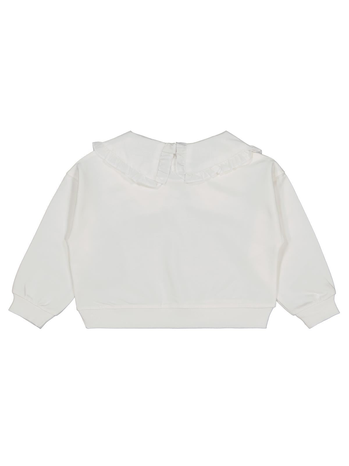 Civil Kız Çocuk NewYork Baskılı Sweatshirt | 2 İp Uzun Kol | Okul Kreş ve Günlük Kullanım - Ekru