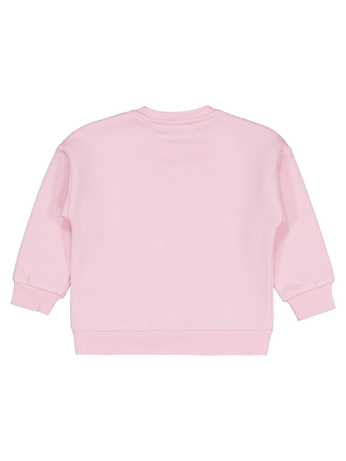 Civil Kız Çocuk Serpme Taş Baskılı Sweatshirt | 3 İp Uzun Kol | Okul Kreş ve Günlük Kullanım - Pudra