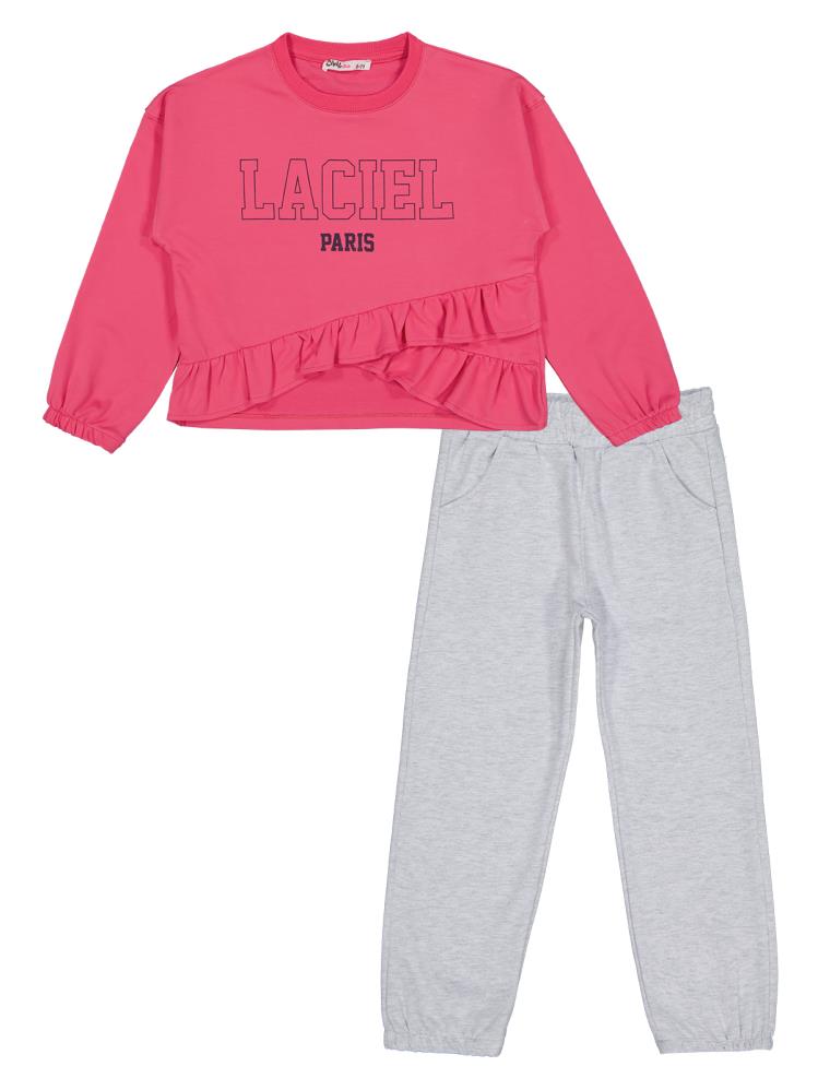 Civil Girls LACIEL Baskılı 6-9 Yaş Eşofman Takımı - Pembe