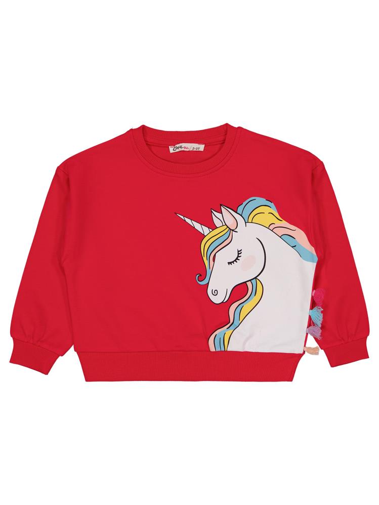 Civil Girls Unicorn Baskılı 2-5 Yaş Eşofman Takımı - Fusya