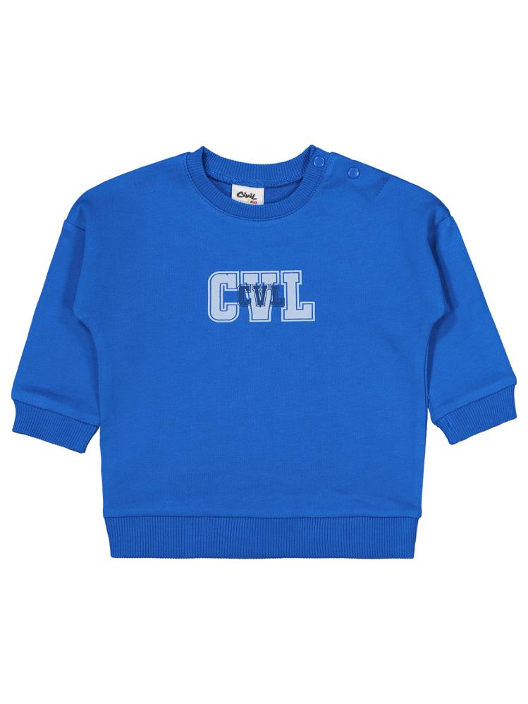 Civil Baby CVL Baskılı 6-18 Ay Takım - Mavi