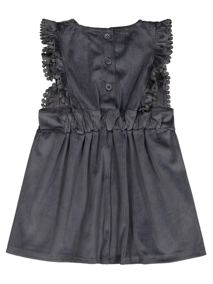 Civil Baby Kol Fırfırlı 6-18 Ay Elbise - Gri