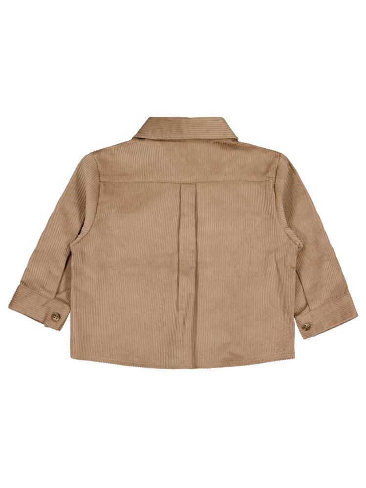 Civil Boys Çift Cepli Kadife 2-5 Yaş Gömlek - Bej