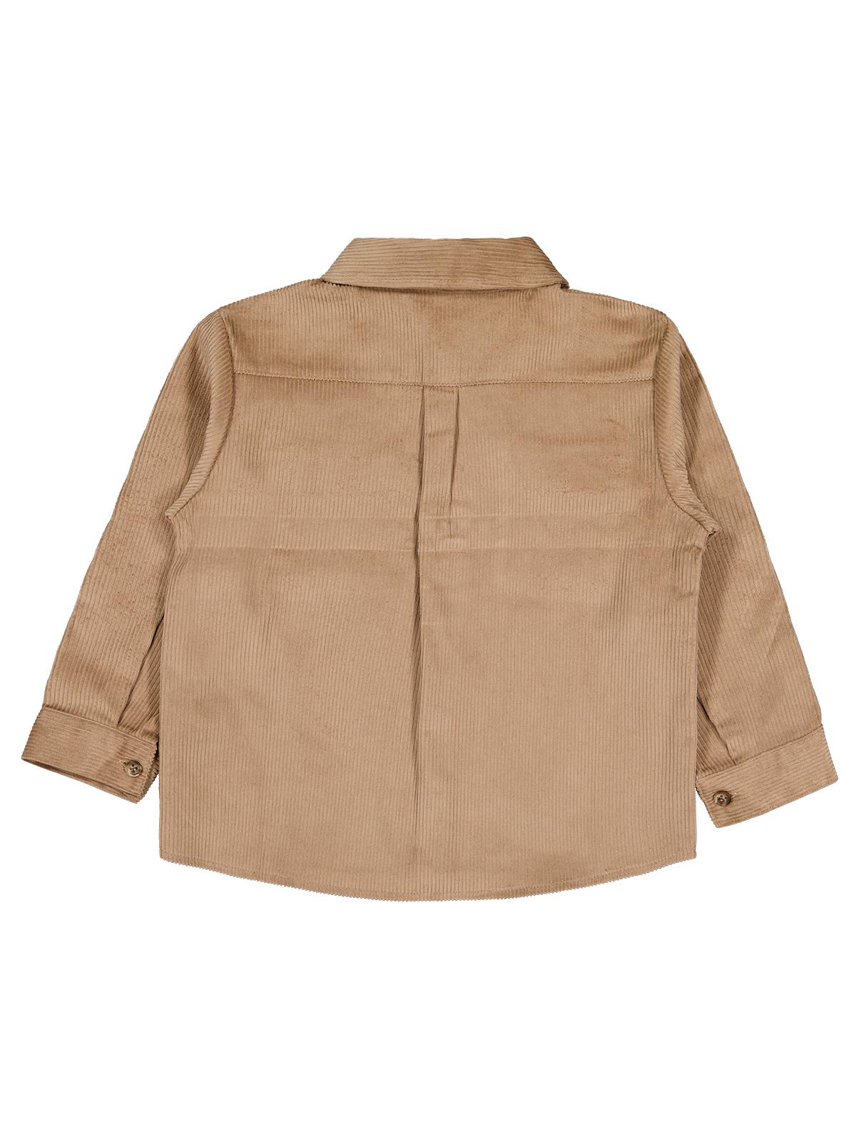 Civil Boys Çift Cepli Kadife 6-9 Yaş Gömlek - Bej