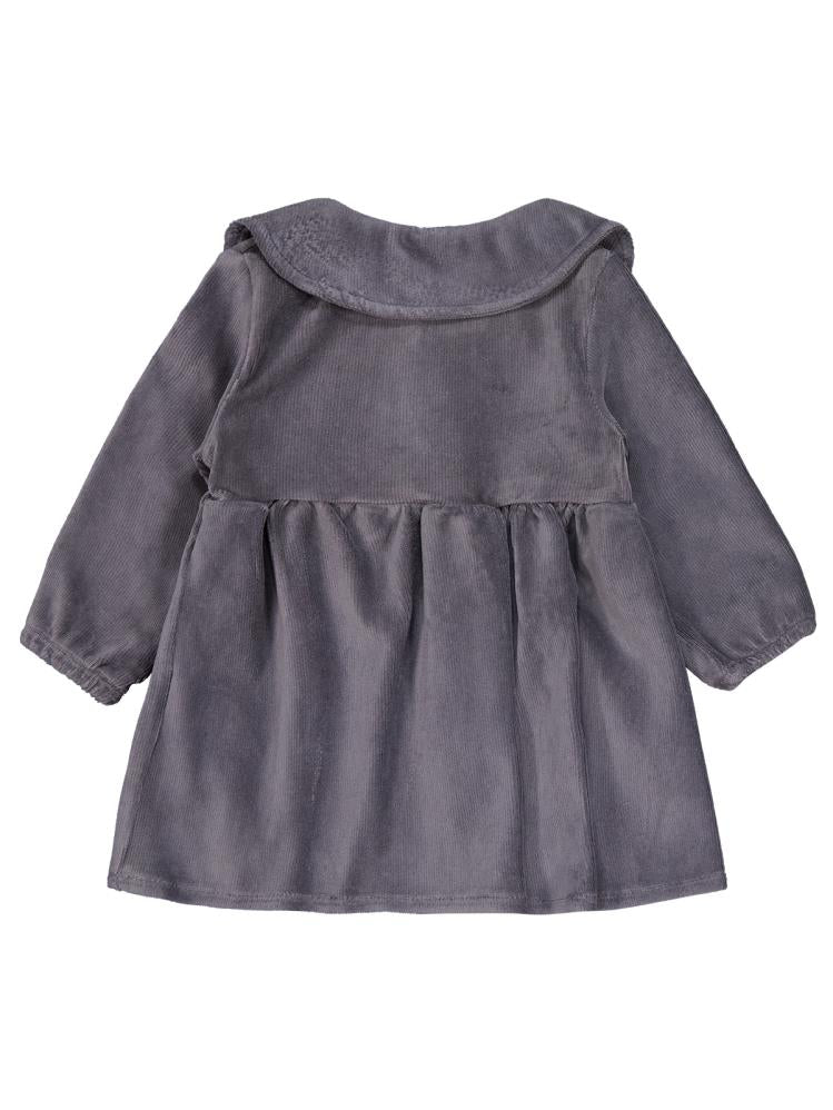 Civil Baby Düğme Detaylı 6-18 Ay Elbise - Gri