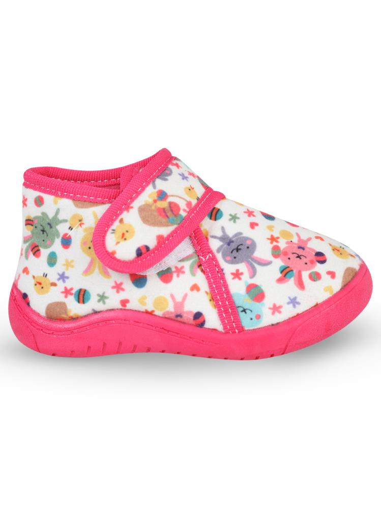 Civil Girls Tavşan Baskılı 21-26 Numara Panduf - Ekru