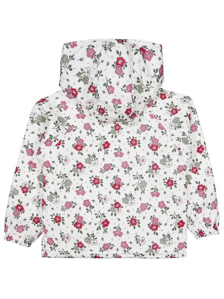 Civil Girls Polarlı Çiçek Desenli 6-9 Yaş Yağmurluk - Fil Dişi