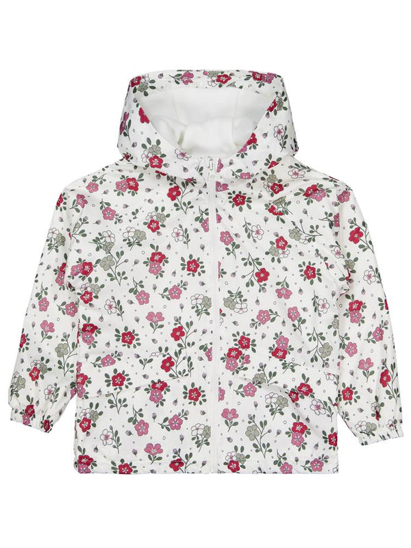 Civil Girls Polarlı Çiçek Desenli 6-9 Yaş Yağmurluk - Fil Dişi