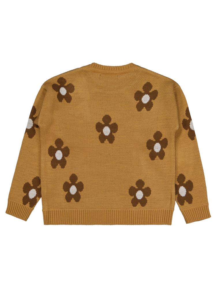 Civil Girls Papatya Desenli 6-9 Yaş Kazak - Ekru