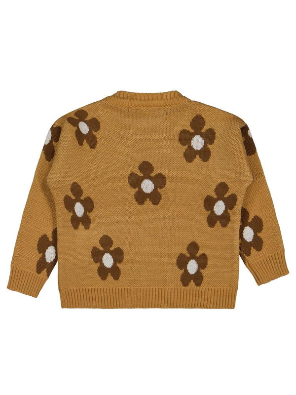 Civil Girls Papatya Desenli 2-5 Yaş Kazak - Ekru